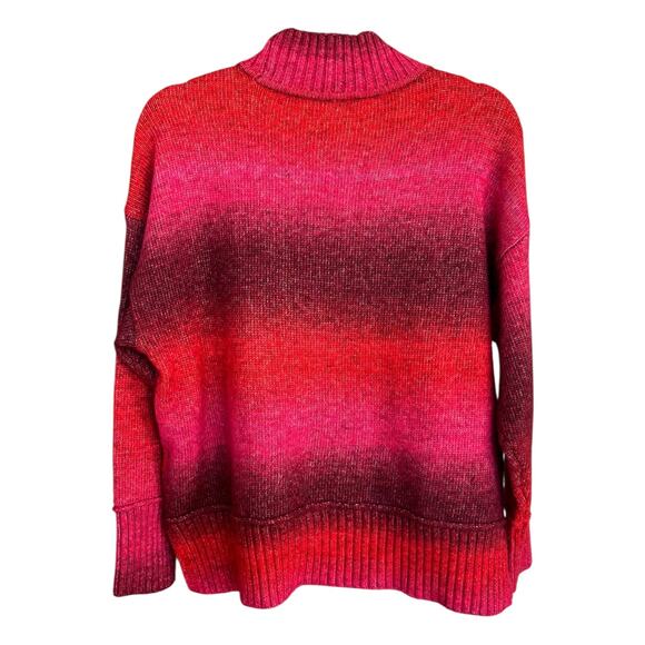Nine West Women's Pink Ombre Mock Neck Knit Sweater Size 0X - Picture 6 of 6
